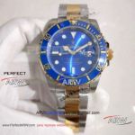 Perfect Replica Rolex Submariner Two Tone Blue Watch 40mm